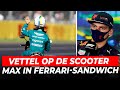 FIA onderzoekt Vettel na ritje met scooter over Albert Park, Verstappen in Ferrari-sandwich