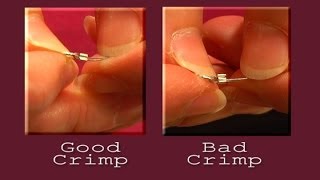 preview picture of video 'Beading Instruction: 105 - Crimping a Bead Bracelet - Step 1'