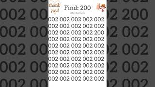 Seek and Find 200 with your hawk eyes.#seek #find #hawkeye #puzzlegame #shorts #juegos #encontro #gk