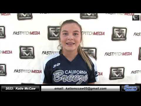 2023 Katie McCaw 3.8 GPA - Athletic Lefty Pitcher Softball Skills Video - Ca Breeze