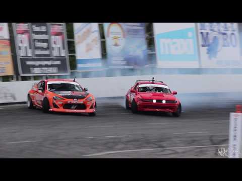 Patrick Cyr Leading Tomy Boisvert-Bellemare - Formula Drift Canada Round 2 2015