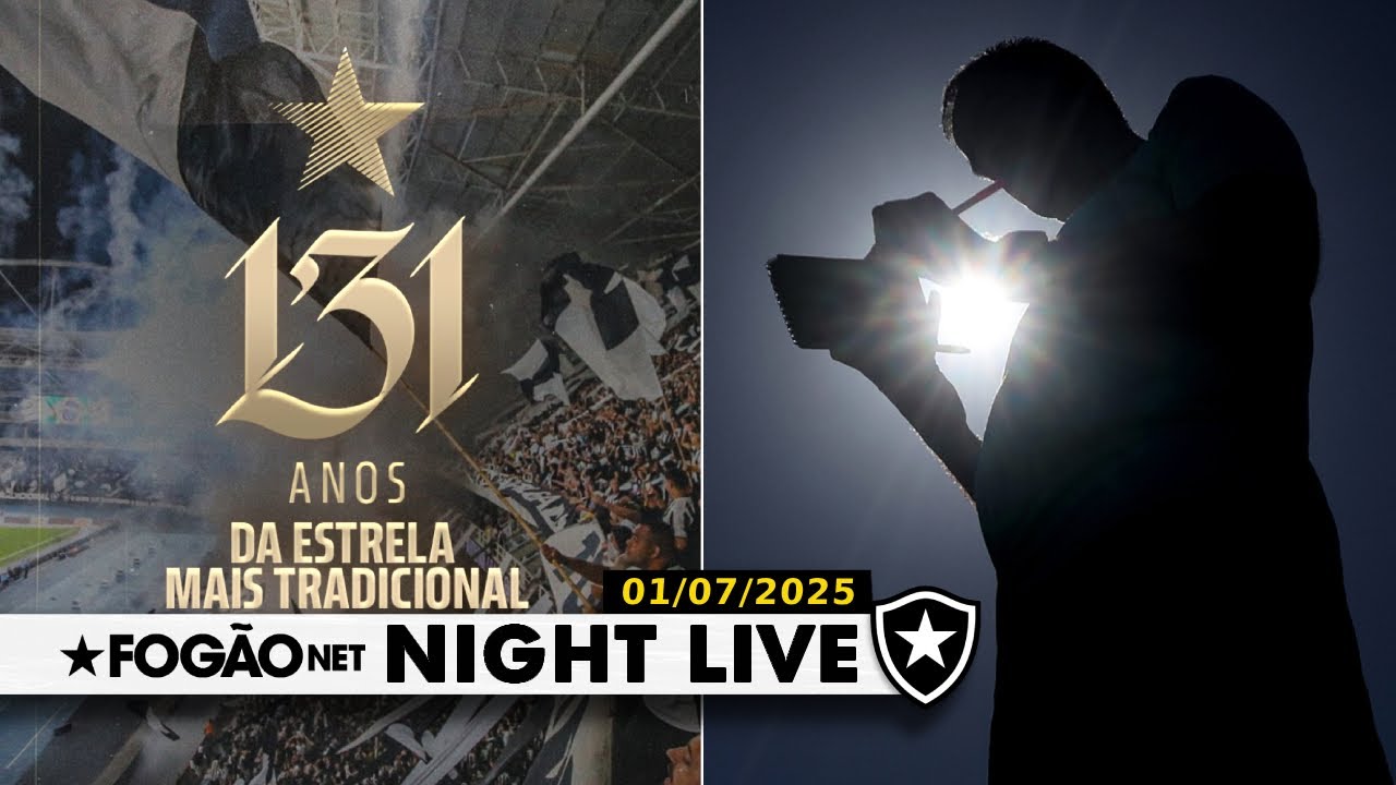NIGHT LIVE | Botafogo completa 131 anos e começa busca por substituto de Renato Paiva