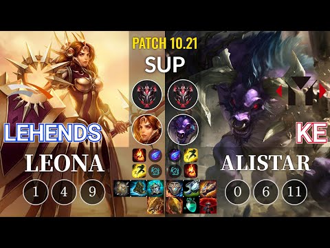 HLE Lehends Leona vs YM Ke Alistar Sup - KR Patch 10.21