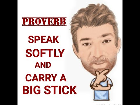 English Tutor Nick P Proverbs (385) Speak Softly and Carry a Big Stick - Origin