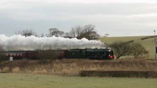 preview picture of video '46115 Scots Guardsman south of Lancaster - 13 February 2010'