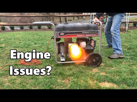 Generator Engine Backfiring and Running Poorly - White Smoke - Running Rich