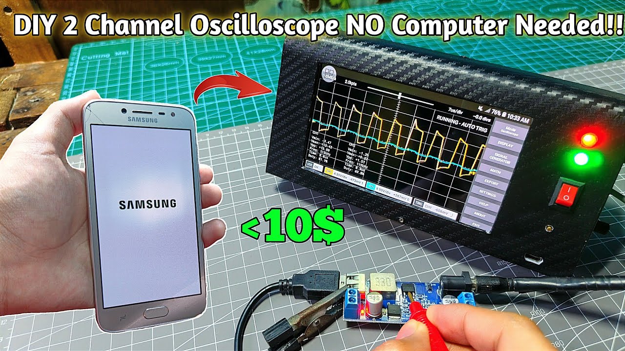 I Made a 2 Channel Oscilloscope Recycling an Android! #oscilloscope #diyoscilloscope #scoppy #scope 