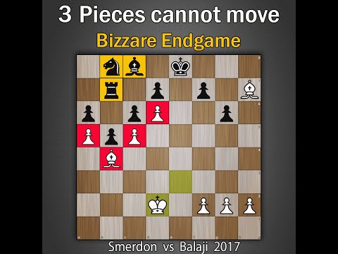 3 Pieces cannot even move | Bizzare Endgame | Smerdon vs Balaji 2017