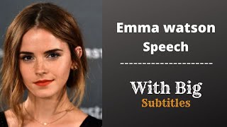 Emma Watson Speech || with big English subtitles || Learn English