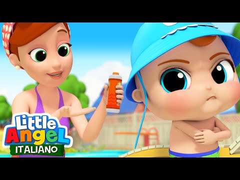Un Pomeriggio in Piscina 🏊🏼☀️ Cartoni Animati con Gianni Piccino - Little Angel Italiano