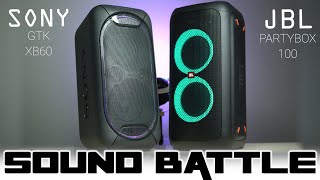 Video thumbnail for 🤣JBL Partybox 100 vs Sony GTK XB60 | Sound Battle | You Asked For It by DLX Willington