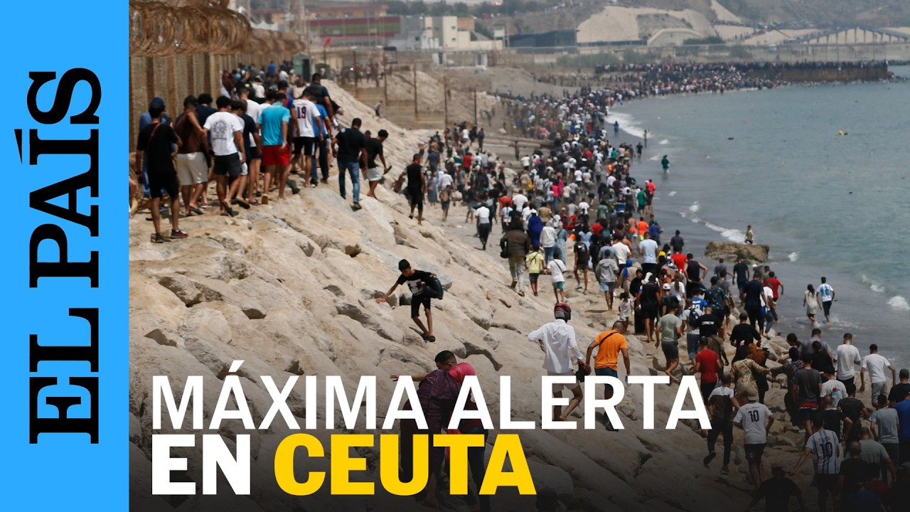 CEUTA | Miles de MIGRANTES entran caminando ILEGALMENTE desde MARRUECOS | EL PAÍS