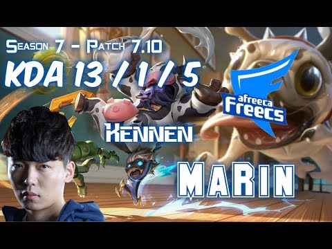 AFs MaRin KENNEN vs GRAGAS Top - Patch 7.10 KR Ranked