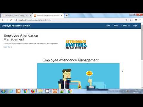 Employee Attendance Management System | PHP MYSQL Bootstrap