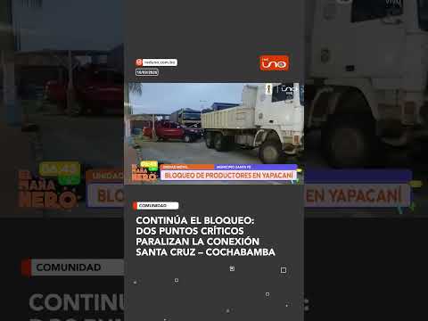 Continúa el bloqueo: Dos puntos críticos paralizan la conexión Santa Cruz–Cochabamba