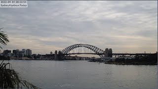 Norwegian Spirit leaves after relieving rain. This is Sydney Harbour Australia LIVE Cam 16-1-2024