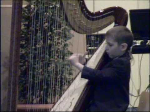 Joung harpist from Russia - A. Andrushchenko (N3 - E.Botjarov - Rondo)