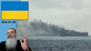 #Ukraine 2026-01-08: UKRAINE hits RUSSIAN GRAY FLEET OIL TANKER in the BLACK SEA