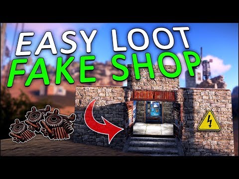 LURING PLAYERS into an ELECTRIC SCAM SHOP! - Rust Trap Base