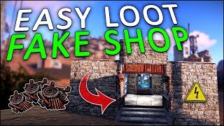 LURING PLAYERS into an ELECTRIC SCAM SHOP! - Rust Trap Base