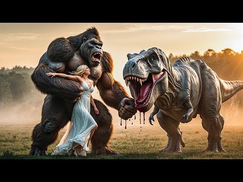 King Kong vs T-Rex – Ultimate Jungle Fight Scene | Kong movie | Bigfoot movie