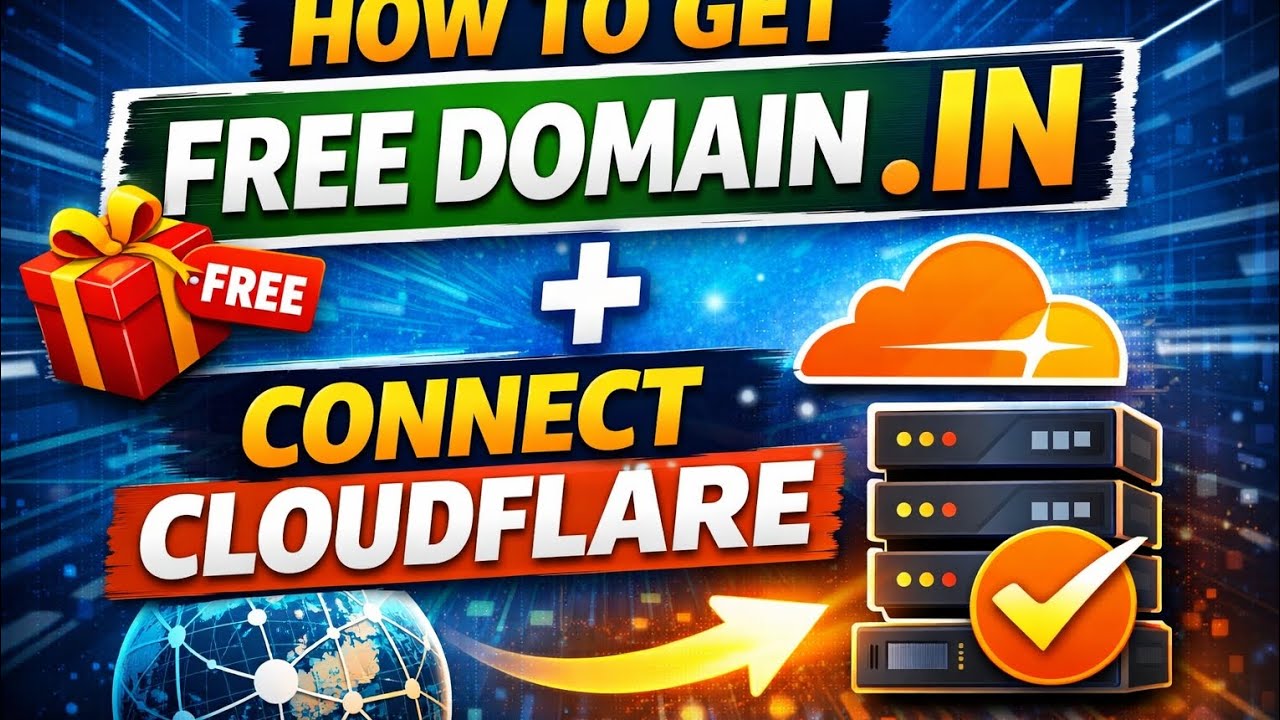HOW TO GET FREE DOMAIN .IN + CONNECT CLOUDFLARE 🚀 | ShadowCraftMC
