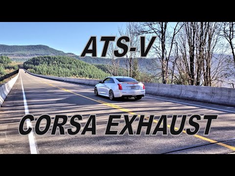 ATS-V Corsa Exhaust Before and After