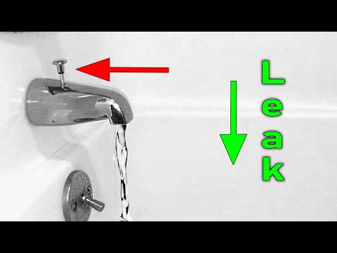 Bathtub spout. how to replace leaking tub spout diverter whe...