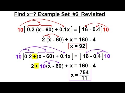 Algebra Ch 1 Linear Equation 1 of 21 What is a Linear Equation