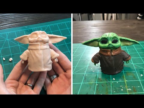 Sculpting Baby Yoda