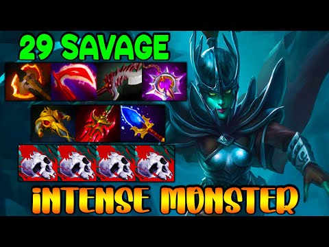 INTENSE MONSTER 29 SAVAGE - PHANTOM ASSASSIN CARRY - BEST TEAM FIGHT - DOTA 2 GAMEPLAY