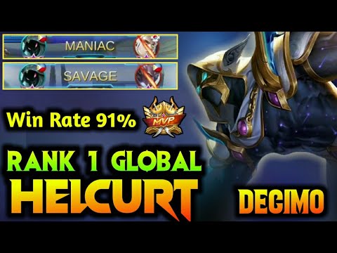 Helcurt Best Savage!!! [ Rank 1 Global Helcurt ] - By Decimo | Mobile Legends