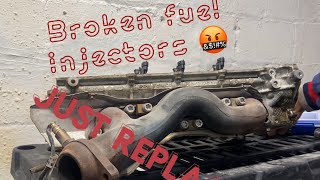700hp Jaguar XFR Fuel injector removal and exhaust manifold removal and more.!!!