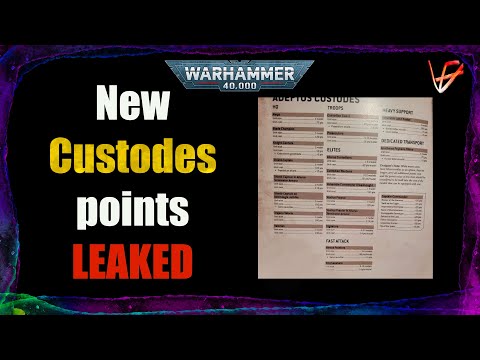 LEAKED Adeptus Custodes CA2022 points update