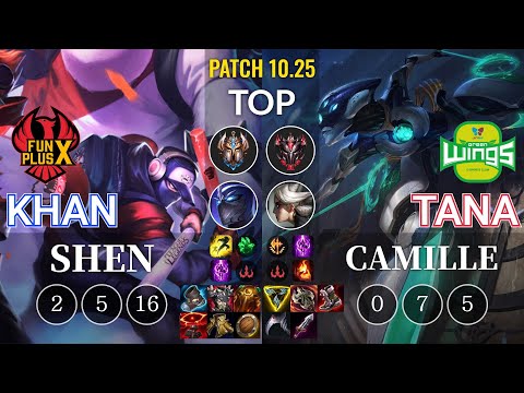 FPX Khan Shen vs JAG TaNa Camille Top - KR Patch 10.25