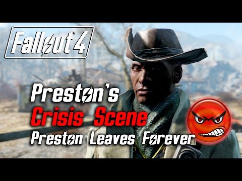 Fallout 4 - Preston Garvey's Crisis Scene (Preston Leaves Due to Low Approval)