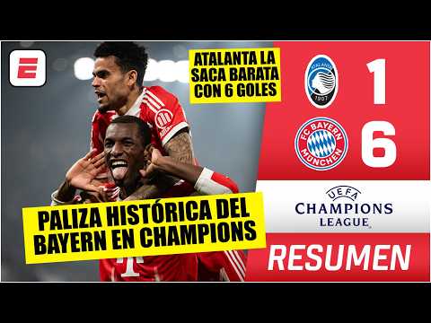 GOLEADA HISTÓRICA del BAYERN MUNICH de Luis Díaz. 6-1 al ATALANTA y ¡DE VISITA! | Champions League