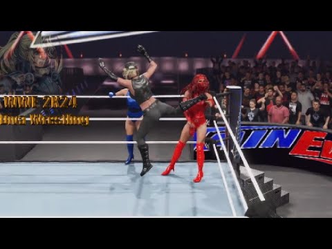 WWE 2K24 Kitana & Skarlet Vs Cassie Cage & Sonya Blade - Tag Team Match