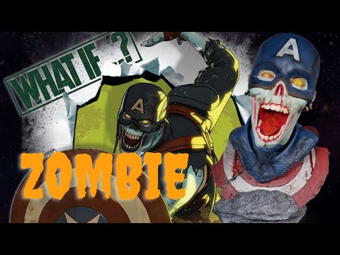 3D Printed & Painted Zombie Captain America/ Marvel What If?