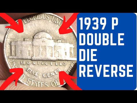 1939 P DOUBLE DIE REVERSE! COIN ROLL HUNTING NICKELS