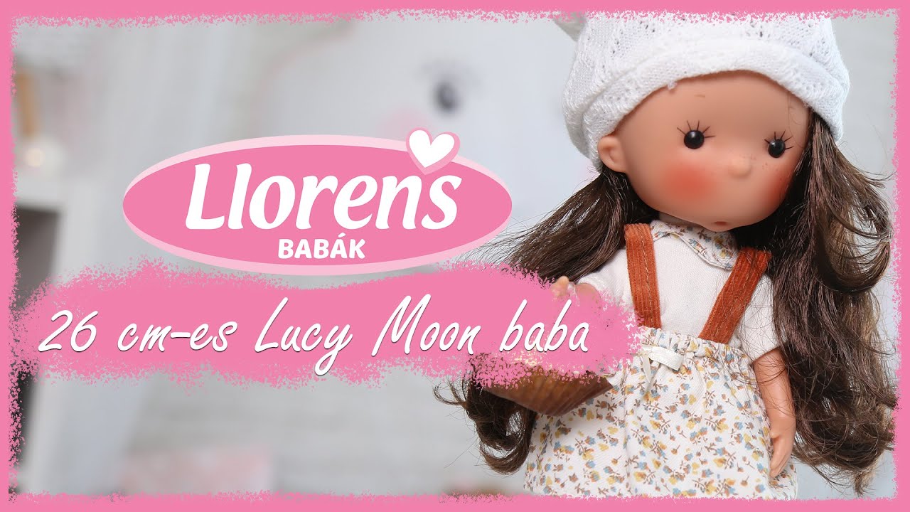 Llorens: Miss Minis Lucy Moon 26cm-es baba süteménnyel videó