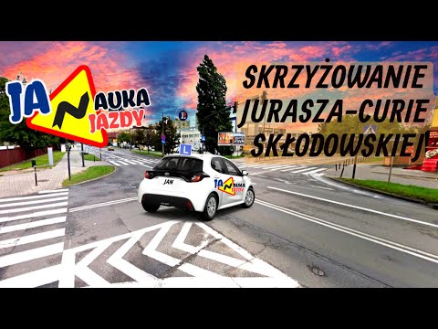 SKRZYŻOWANIE KOLIZYJNE JURASZA-CURIE SKŁODOWSKIEJ - TRASY EGZAMINACYJNE BYDGOSZCZ #13