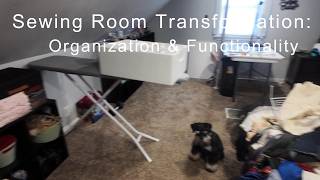 Sewing Room Transformation:  Organization & Functionality