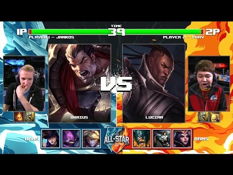 Jankos Darius vs PraY Lucian | Round of 32 1v1 Tournament All-Stars 2016 | China vs Korea