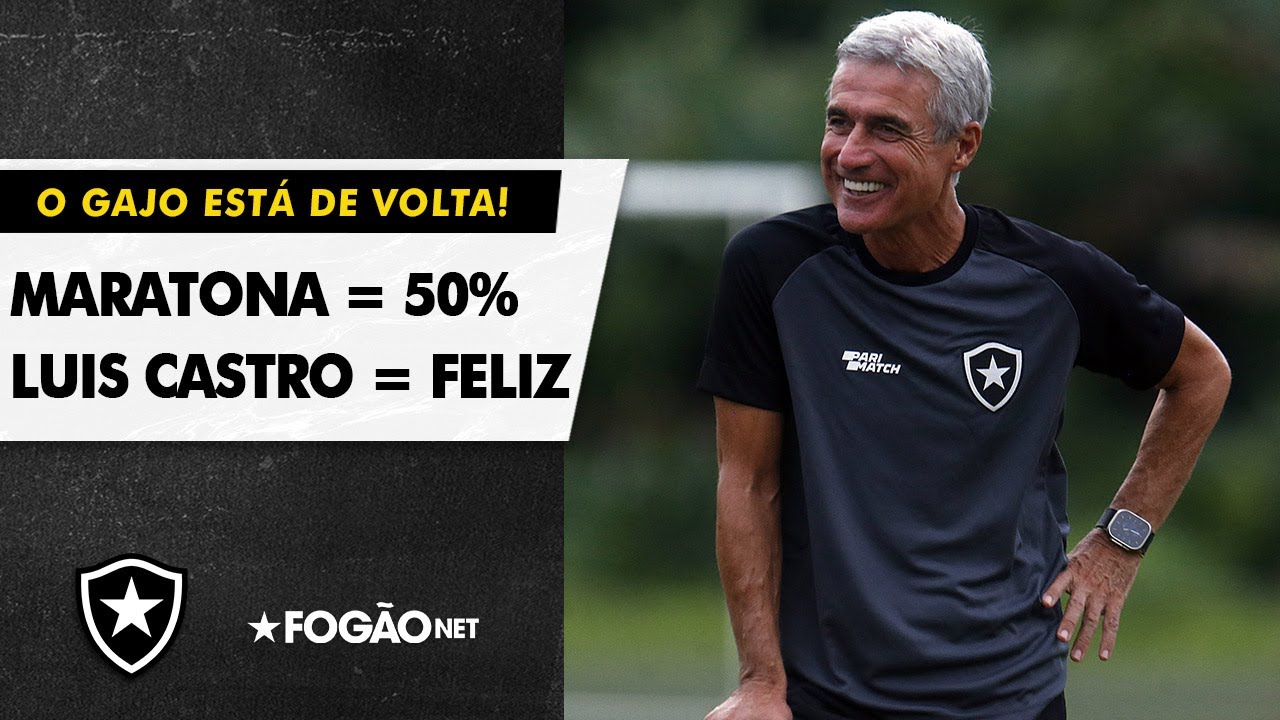 VÍDEO | No meio de maratona de jogos, Botafogo tem Luís Castro motivadíssimo
