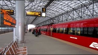 preview picture of video 'Aeroexpress train, Sheremetyevo Airport - Belorussky Rail Terminal, Moscow'