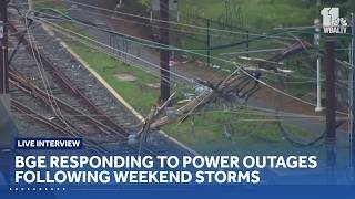 BGE responding to power outages after two storms hit Baltimore