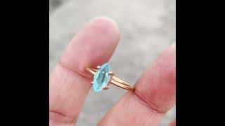 Natural Blue Topaz Ring   925 Sterling Silver Ring   November Birthstone   Blue Topaz #jewelry