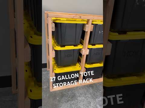 27 GALLON TOTE STORAGE RACK #fyp #homeimprovement #home #sandiego #diy #garage #storage #homedepot