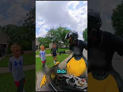 Khi đám trẻ lạ tiến lại gần biker này#shorts